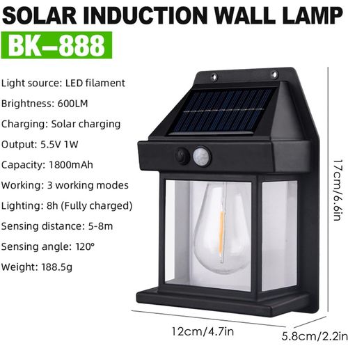 Lampe Murale Solaire Imperméable à LED