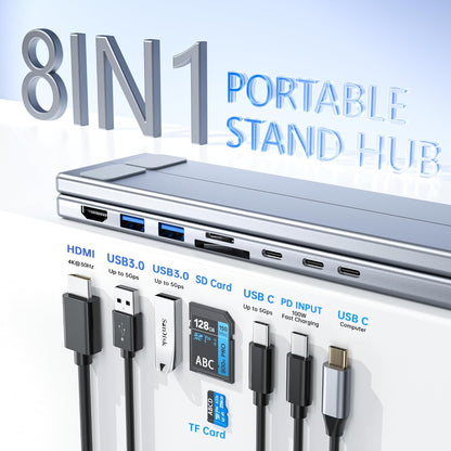 Support pour ordinateur portable avec hub USB intégré